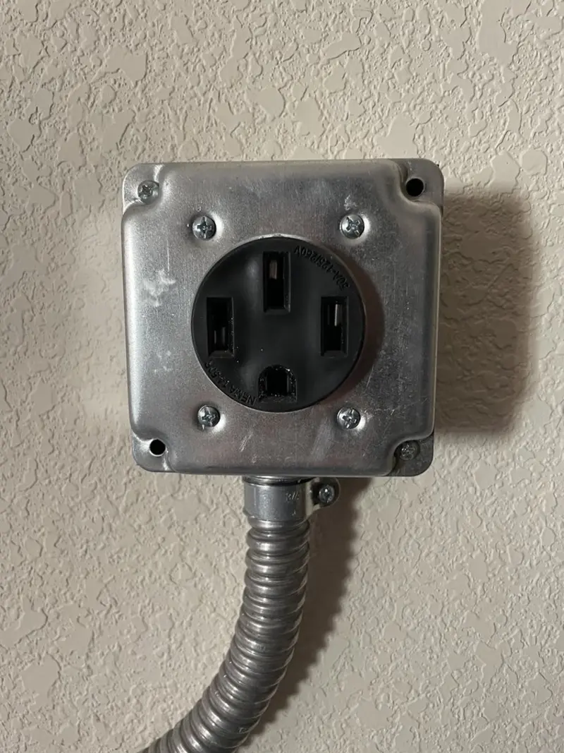 NEMA 14-50 outlet installed for Electrical Panel Upgrade in Calexico